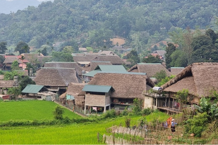 Stilt houses in Tha village in ha giang
